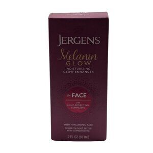 New - Jergens Melanin Glow Moisturizing Glow Enhancer for Face, 2 fl oz